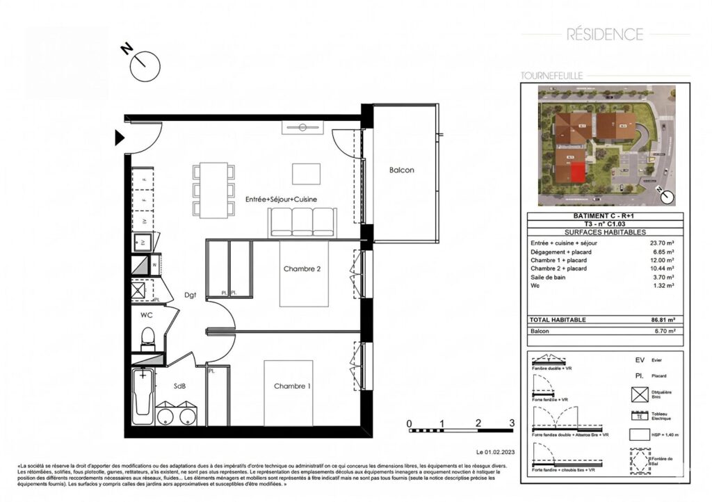 Appartement T3 – Tournefeuille