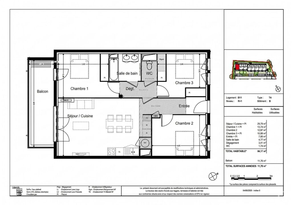APPARTEMENT T4 + Balcon à Montrabe